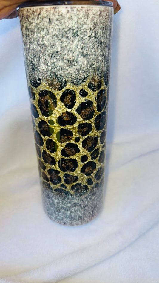 Leopard & Silver 20oz Tumbler